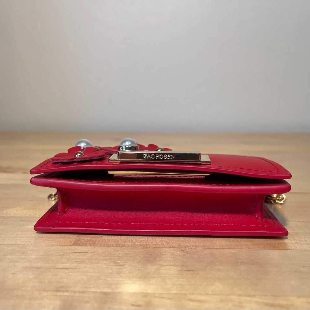 ZAC Zac Posen Eartha Leather Card Case Mini Crossbody Wallet on Chain - Picture 5 of 13